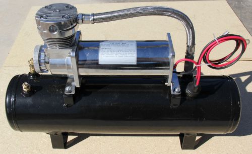 12 volt 200 psi air compressor w tank psi switch train horn lift bags suspension