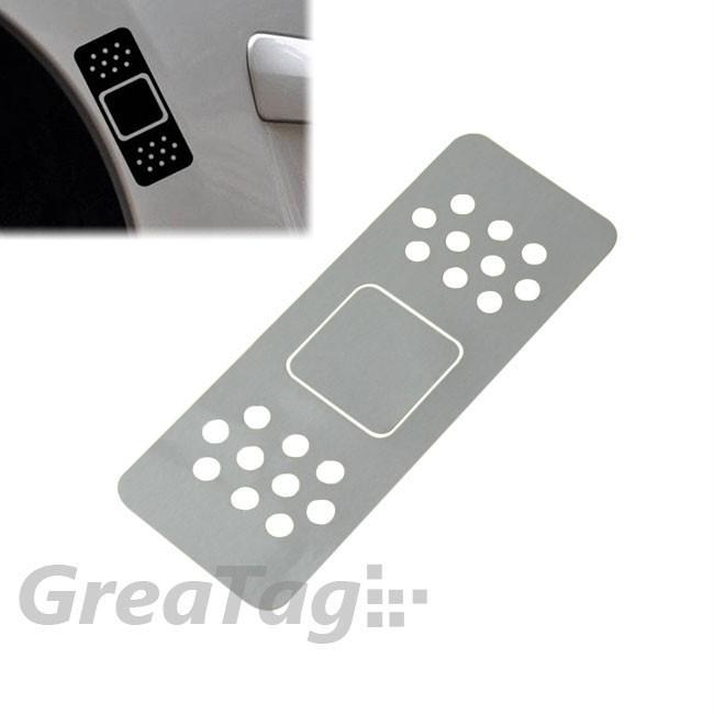 Stylish tint silver bandaid scratch lid bumper overlay decoration decal sticker
