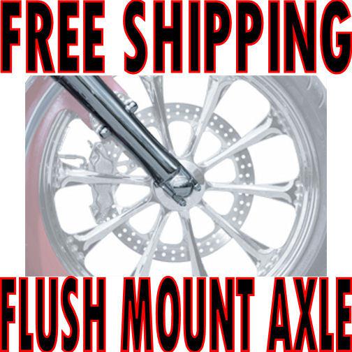 Fbi fat baggers chrome 1" flush mount axle 2000-2007 harley touring fl flh flt