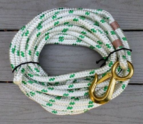 1/2" x 40 ft. dac/polyester utility line/spliced in brass snap hook &amp; eye (usa)