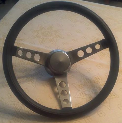 Vintage volkswagen leather steering wheel black leather