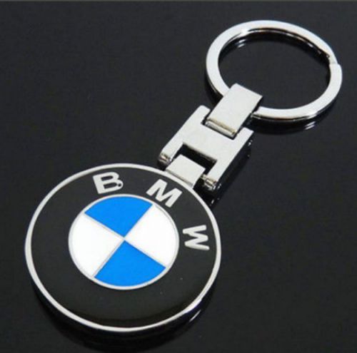 Key chain metal, both sides, keychain key ring bmw logo free shipping/no box