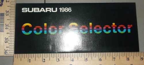 1986 subaru exterior color selector brochure