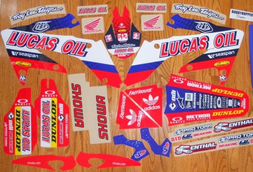 Honda troy lee lucas oil graphics crf250 ( 2006 2007 2008 2009 ) n40-1705 w/bg`s