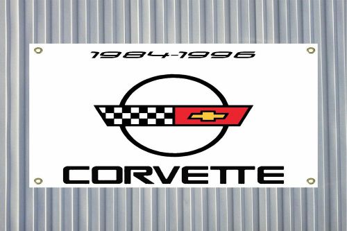 C4 corvette vinyl banner [18&#039;&#039;x36&#039;&#039;] [5 colors] [custom date]