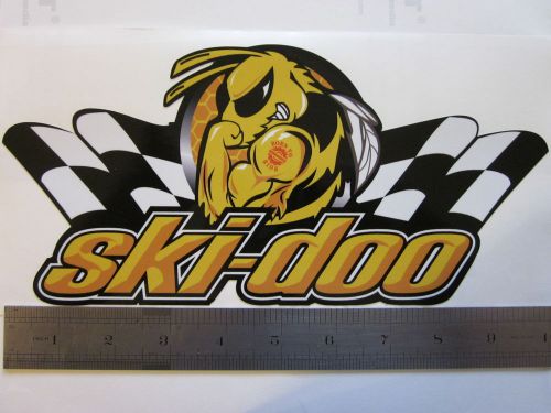Skidoo bee born to ride racing decal sticker  snowmobile 10'' x 5''.