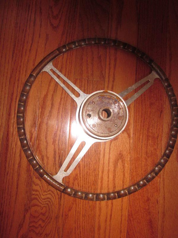 1961 Vintage Wood Rim Steering Wheel (Spyder) , US $220.00, image 2