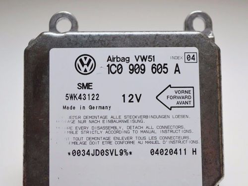 Vw beetle srs airbag control module 1c0909605a025 color code 25 tested no faults