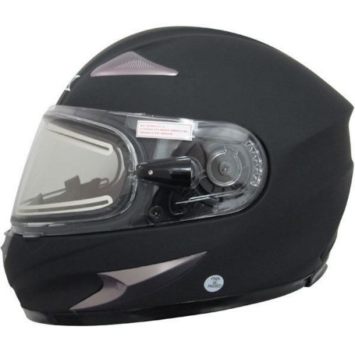 Afx fx-magnus snowmobile snocross helmet flat black w/electric shield
