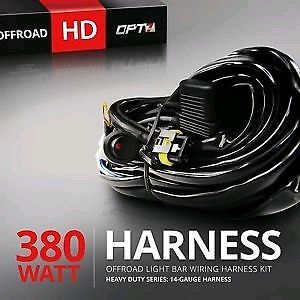 Opt7 8ft on-off power switch for off road led light bar relay wiring harness