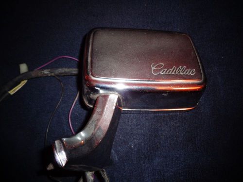 1970s-80s cadillac lh power remote heated door mirror; deville seville fleetwood