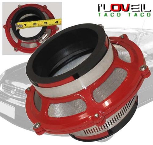 2.5&#034; air intake hydro lock prevention bypass valve filter red for impreza wrx