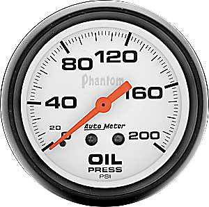 Auto meter 5822 phantom oil pressure gauge 2-5/8&#034; mechanical