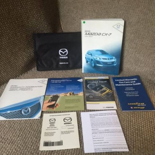 2010 mazda cx-7 owners manual with warranty guides and case