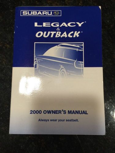2000 subaru legacy owners manual