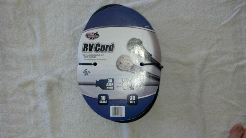 New 30 amp rv cord 30' feet male & female ends 10 gauge recreational vehicle ul