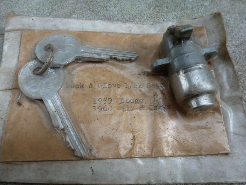 Vintage  dpcd dodge chrysler plymouth glove box glovebox lock 1959-64