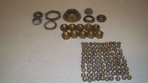 Marine/boat/dock assortment of large brass nuts/spacers