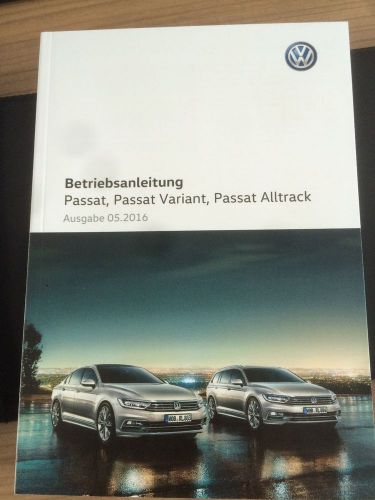 Volkswagen passat service book, manual 2016