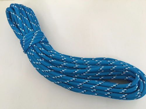3/8&#034;x130&#039; bluedouble braid polyester/sail line/halyard/anchor line rope made usa