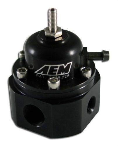 Aem power fuel pressure regulator black anodized 20-150 psi universal each