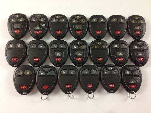 Gm lot of 20 oem key less entry remote 07-15 gmc chevrolet cadillac alarm fob