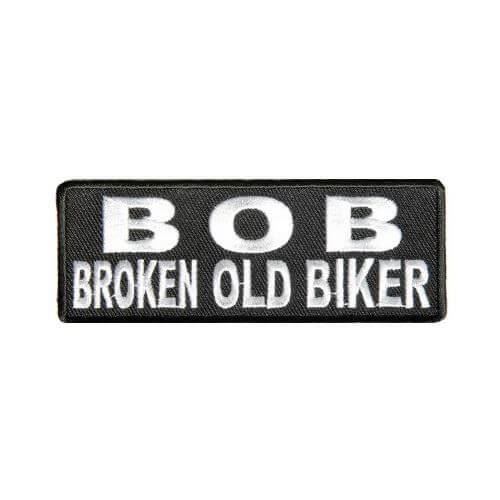 Embroidered motorcycle patch **  bob broken old biker patch