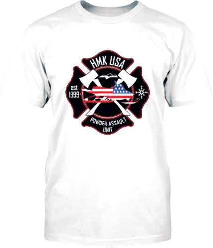 Hmk firefighters tshirt white - two adult sizes
