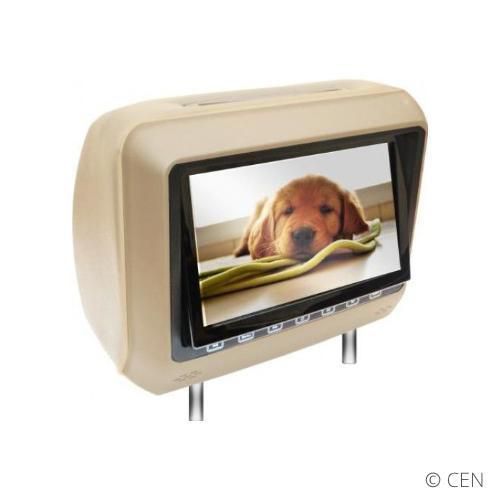 Motormax mmx8hbbe 8" biege twin headrest dvd player touch buttons swivel screen