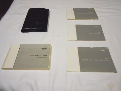 2007 nissan sentra owner&#039;s manual 4/pc.set &amp; black nissan tri-fold factory case
