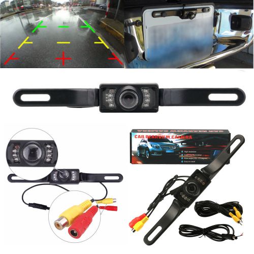 Cmos car rear view reverse backup parking camera ir night vision waterproof 7led