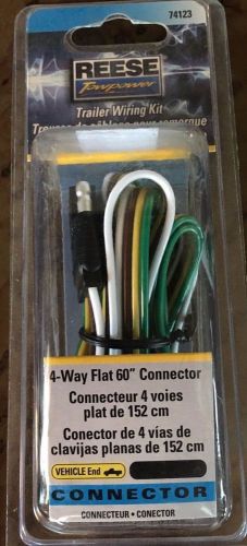 Reese 4 way flat 60” trailer wiring harness towing adapter brand new in box