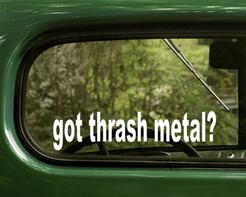 Thrash metal decal sticker (2) for car, truck, laptops