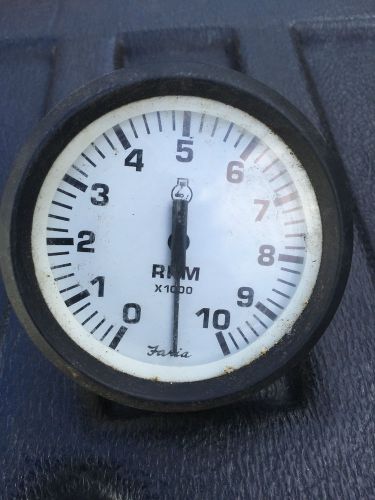 Faria 10k rpm racing tachometer 4 cycle stern drive or inboard white or black