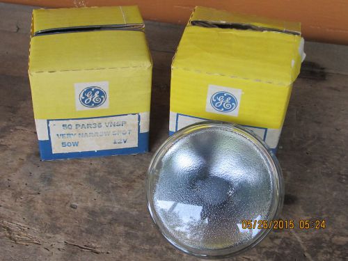 Nos (2) ge sealed beam lamp 50 watt 12  volt spot chevy rat rod ford mopar