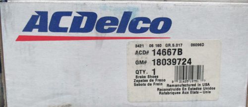 Brand new acdelco 14667b rear bonded brake shoe, fits listed vehicles