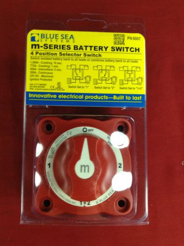 Battery switch mini blue sea systems 4 position 2 batteries marine m-series 6007