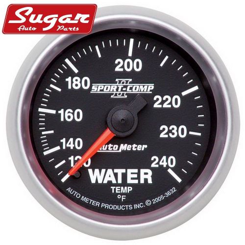 Autometer 3632 sport-comp ii mechanical water temperature gauge