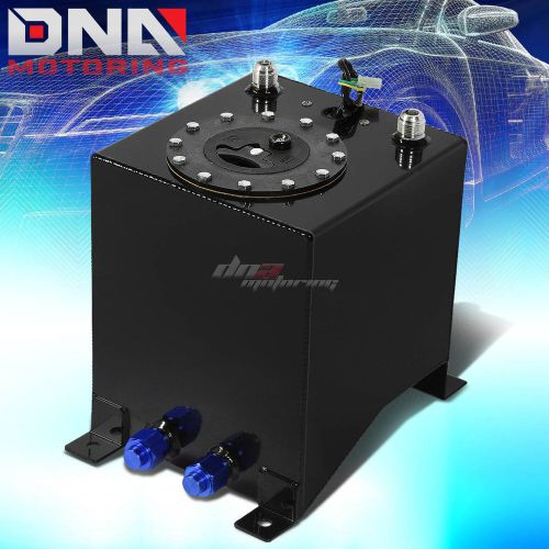 2.5 gallon light performance black coated aluminum fuel cell tank+level sender