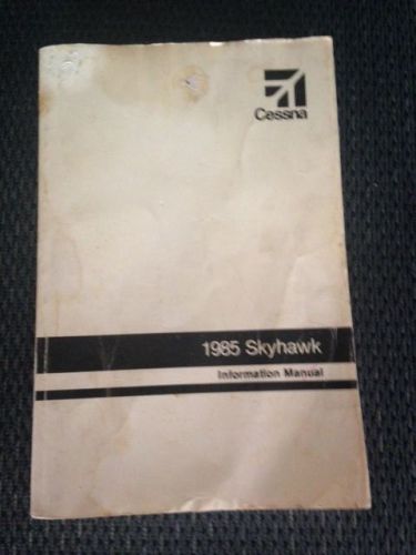 Cessna 1985 skyhawk 172p information manual - free shipping