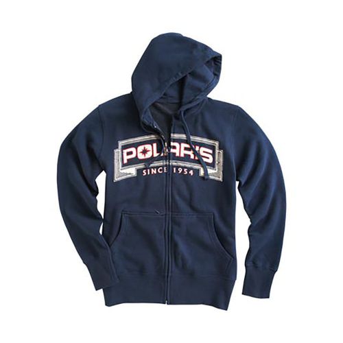 Oem polaris womens blue revolution zip-up hoodie hoody sizes s-xl