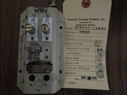 Aviation fuel sensor capactitor type monitor