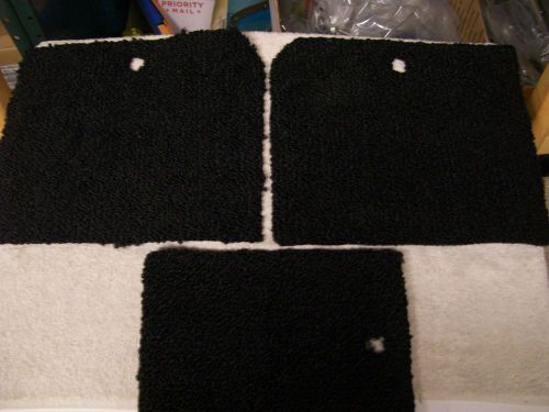 C3 corvette  rear storage compartment 3 door black carpet 80/20 set  1969-1973
