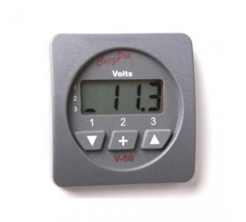 Cruzpro v-60 v60 three 3 bank 4-digit digital voltmeter gauge meter &amp; alarm