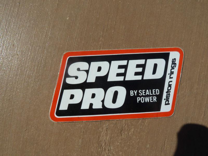 New speed pro piston rings decal sticker original vintage..