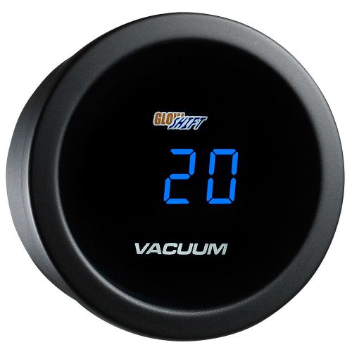 52mm glowshift blue digital electronic vacuum vac intake gauge w sender