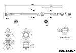 Centric parts 150.42357 rear brake hose