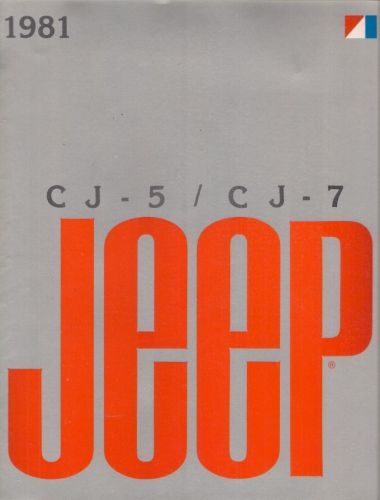 1981 jeep cj-5 &amp; cj-7 brochure -cj5 renegade-cj5 laredo-cj7 laredo-cj7 renegade