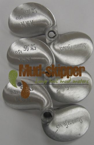 Mud-skipper long tail mud motor propeller pack 9.5&#034; props - 3 pack special price