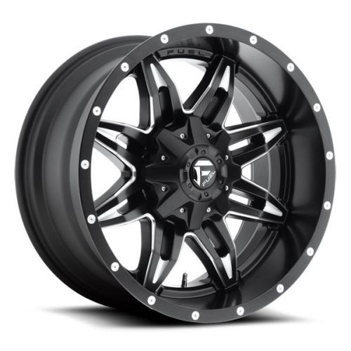 4-new fuel d567 lethal 15x8 6x139.7 -18mm black/milled wheels rims